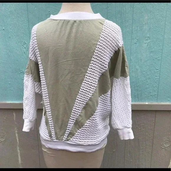 Vintage 70s Greek fishnet peasant casual abstract top shirt-M - Picture 7 of 9